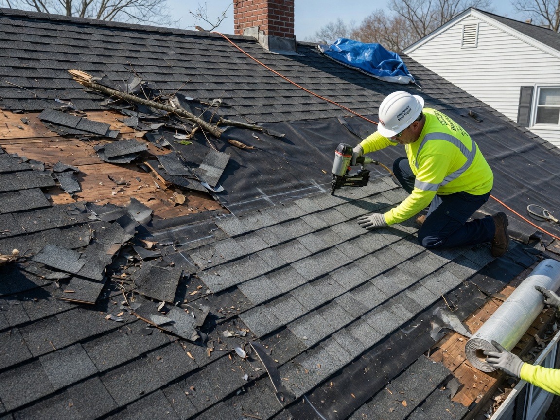 Wind damage repair services